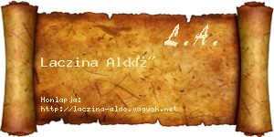 Laczina Aldó névjegykártya